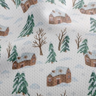 House In Snow Athletic Mesh Flat Back