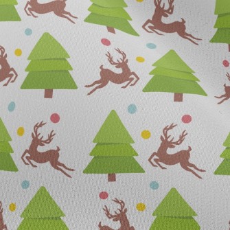Elk And Christmas Tree Chiffon