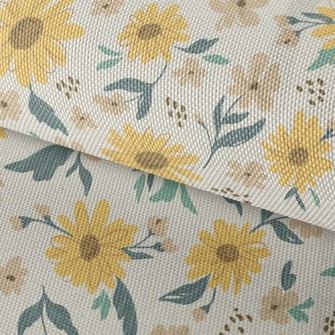 Doodle Sunflower Waterproof Oxford