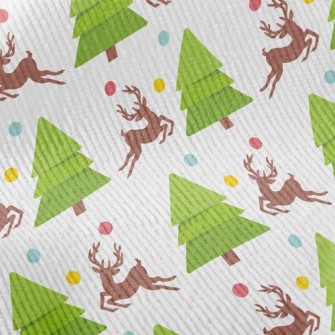 Elk And Christmas Tree Standard Corduroy