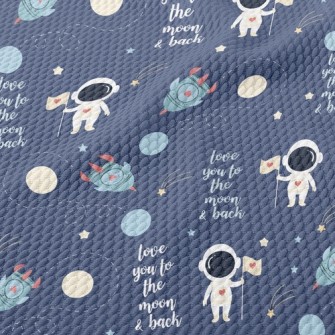 Astronauts Land On The Moon Birdseye Piqué