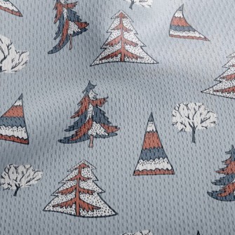 Tricolor Christmas Tree Athletic Mesh Flat Back