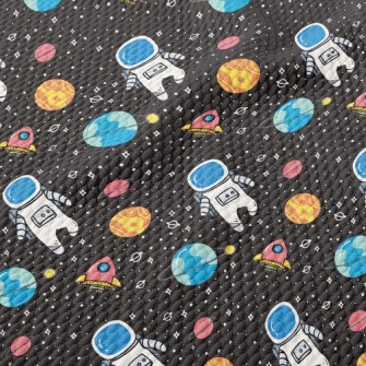 Outer Space Astronaut Birdseye Piqué