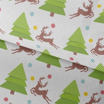 Elk And Christmas Tree Waterproof Oxford
