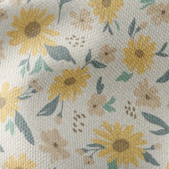 Doodle Sunflower Waterproof Canvas