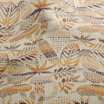 Tropical Hollow Leaves Athletic Mesh Flat Back