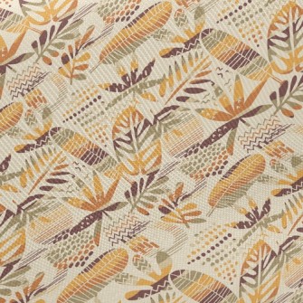 Tropical Hollow Leaves Twill