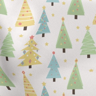 Stars Decorate Christmas Tree Stretch Ponte