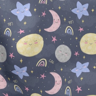 Cartoon Planet Moon Stretch Ponte