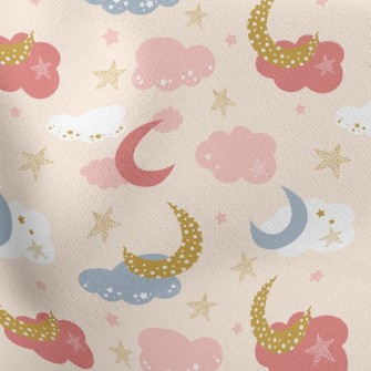 Shining Moon Pink Clouds Stretch Ponte