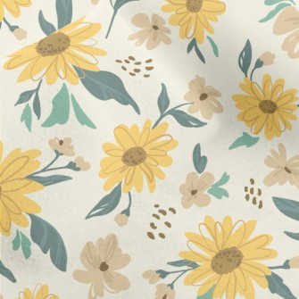 Doodle Sunflower Micro Fleece