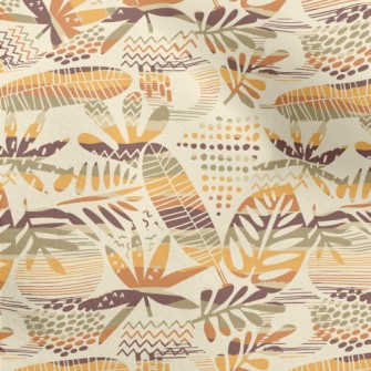 Tropical Hollow Leaves Micro Fleece