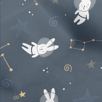 Stars And Space Bunny Micro Fleece