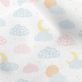 Love Dots Grid Cloud Micro Fleece