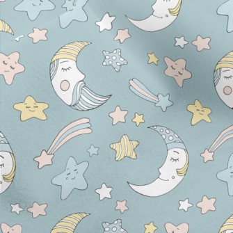 Father Moon And Shooting Stars Micro Fleece