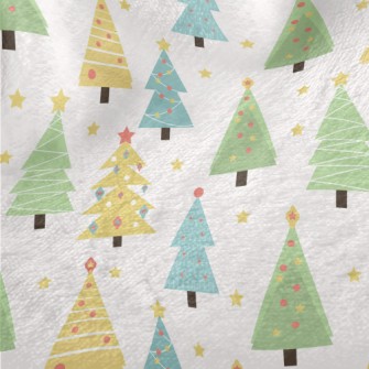 Stars Decorate Christmas Tree Minky