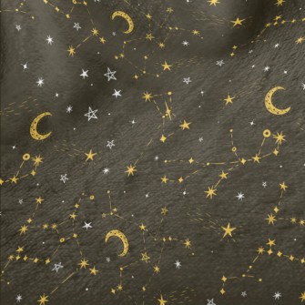 Moon And Constellations Minky