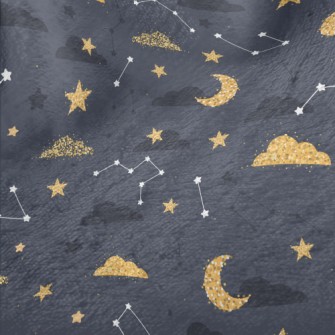 Shining Moon Stars Cloud Minky