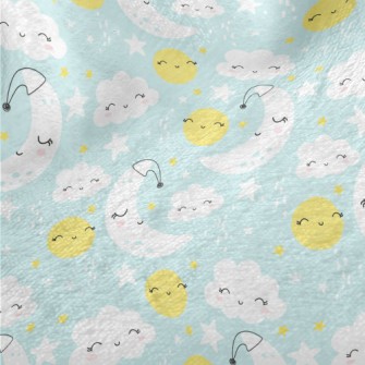 Smile Moon Stars Cloud Minky