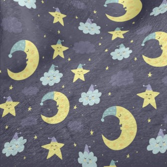 Good Night Moon Stars Cloud Minky