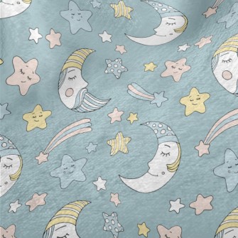 Father Moon And Shooting Stars Minky