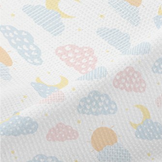 Love Dots Grid Cloud Piqué