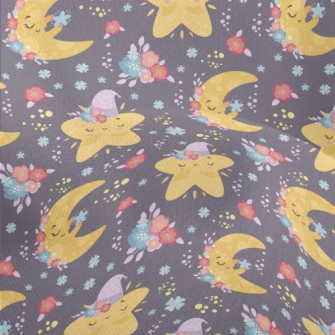 Good Night Emoticon Stars And  Lightweight Performance Linen