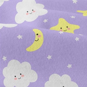 Shy Stars, Moon And Clouds Modern Jersey