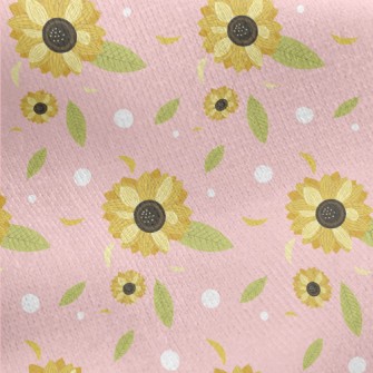 Elegant Sunflower Jersey Backed Fleece