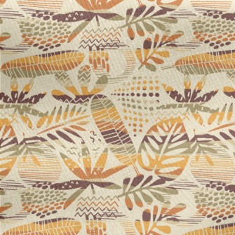 Tropical Hollow Leaves Jersey Backed Fleece