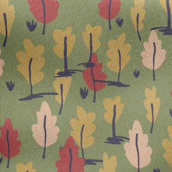 Growing Small Leaves Jersey Backed Fleece