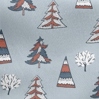 Tricolor Christmas Tree Jersey Backed Fleece