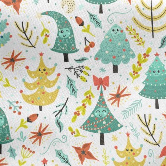 Christmas Tree Elf Jersey Backed Fleece
