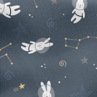Stars And Space Bunny Jersey Backed Fleece