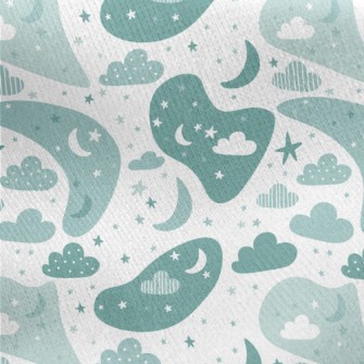 Many Changing Clouds Jersey Backed Fleece