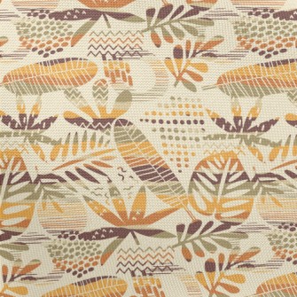 Tropical Hollow Leaves Pongee