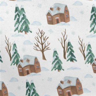 House In Snow Pongee