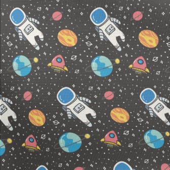 Outer Space Astronaut Pongee