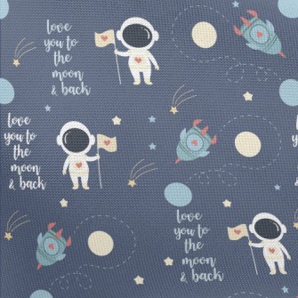 Astronauts Land On The Moon Pongee