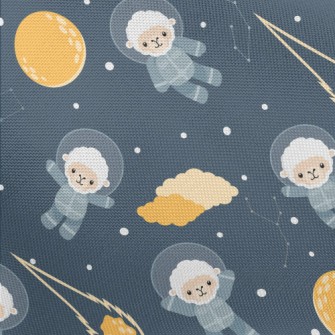 Space Sheep And Moon Pongee