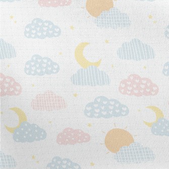 Love Dots Grid Cloud Pongee