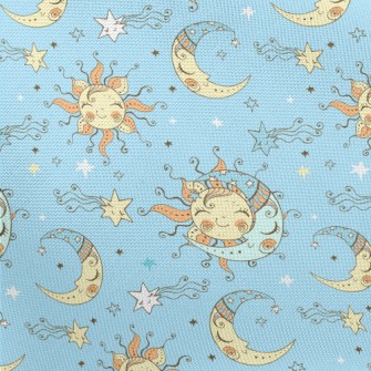 Smiling Sun And Moon Pongee