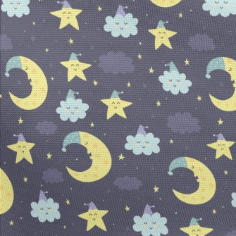 Good Night Moon Stars Cloud Pongee