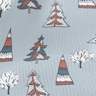 Tricolor Christmas Tree Stretch Jersey