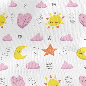 Simple Line Stars Stretch Jersey