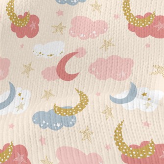 Shining Moon Pink Clouds Stretch Jersey