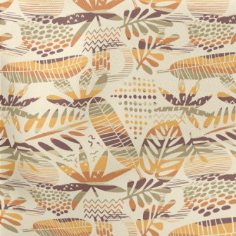 Tropical Hollow Leaves Lightweight Cotton Poplin