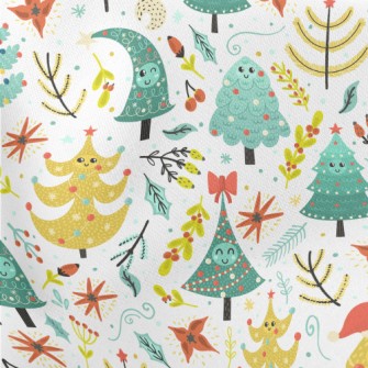 Christmas Tree Elf Lightweight Cotton Poplin