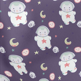 Cat Astronaut Lightweight Cotton Poplin
