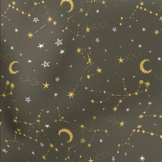 Moon And Constellations Lightweight Cotton Poplin